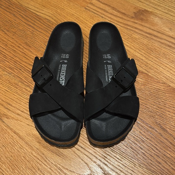 NEW Birkenstock Siena Black Nubuck Leather Narrow Width Size 40 - Picture 4 of 5